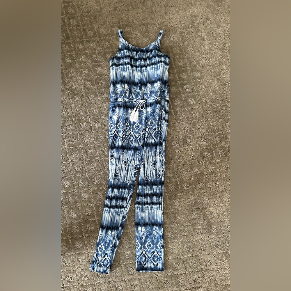 NWT Ally B. Girl’s Blue Pants One Piece Romper Jumpsuit Size M 10-12